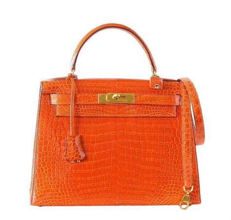 hermes bag mini kelly orange|Hermes mini kelly crocodile.